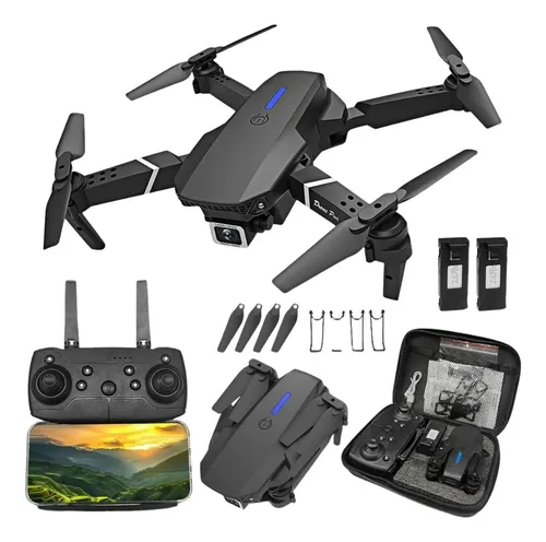 Drone E88 Pro Max Dual Camera Wifi Para Iniciantes Hd1080mp Preto