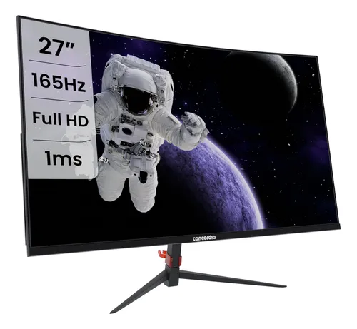 Monitor Concórdia Gamer Curvo CZ270F 27" 165hz Led Full Hd, HDMI e DP Freesync Premium SRGB 99%