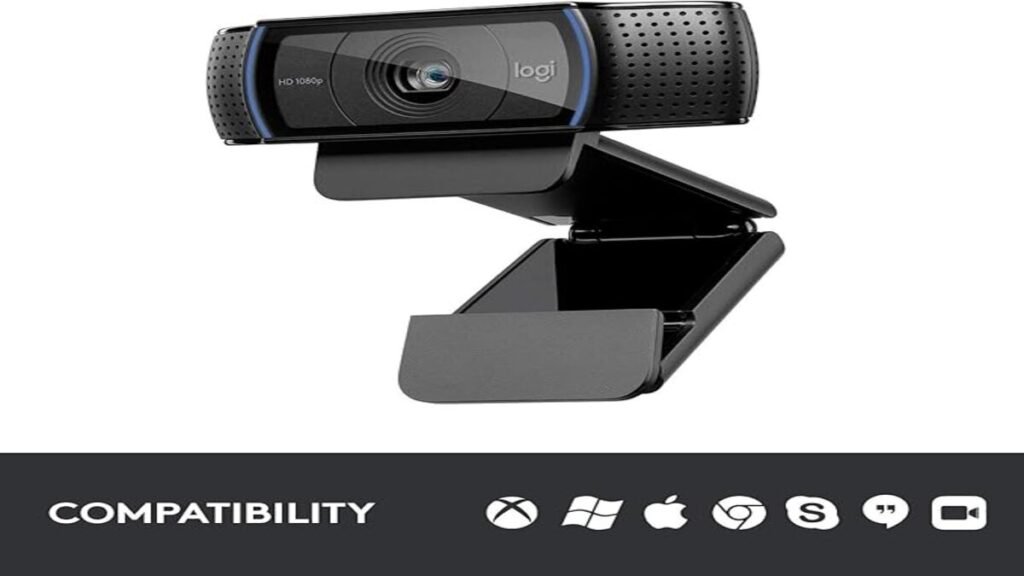 Câmera webcam Logitech C920e Full HD 30fps ideal para aulas online e estudo remoto na volta às aulas