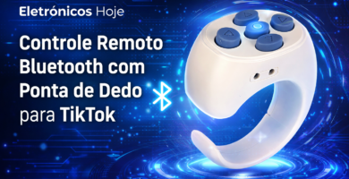 Controle remoto Bluetooth sem fio com ponta de dedo para TikTok, gadget tecnológico futurista para curtir e rolar vídeos sem tocar no celular