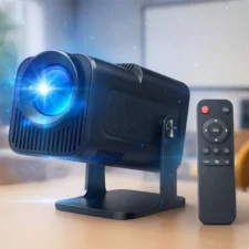 Projetor HY320 Davely Smart TV Android portátil Full HD com Wi-Fi 6 e controle remoto