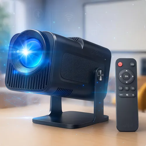 Projetor HY320 Davely Smart TV Android portátil Full HD com Wi-Fi 6 e controle remoto