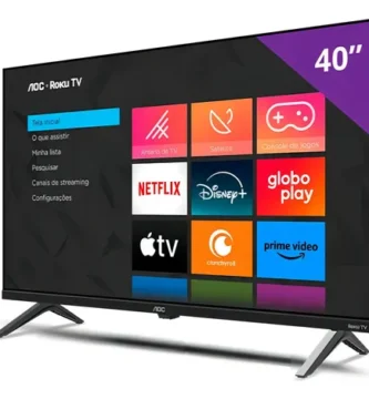Smart TV AOC 40 polegadas Roku TV Full HD ideal para assistir ao BBB26