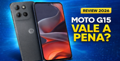 Motorola Moto G15 256GB grafite com câmera de 50MP, bateria de 5200 mAh e tela FHD+ de 6,7 polegadas