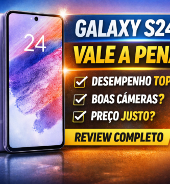 Samsung Galaxy S24 FE 5G cinza com 128GB de armazenamento, 8GB de RAM, tela grande de 6,7 polegadas e recursos de Galaxy AI, smartphone moderno com design elegante.