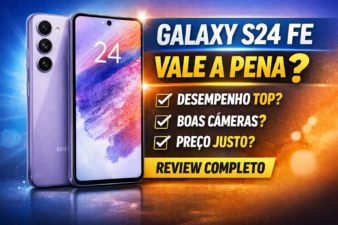 Samsung Galaxy S24 FE 5G cinza com 128GB de armazenamento, 8GB de RAM, tela grande de 6,7 polegadas e recursos de Galaxy AI, smartphone moderno com design elegante.