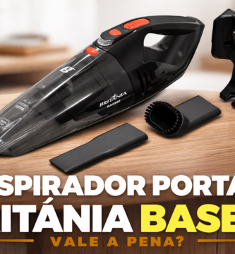 aspirador portátil Britânia BASE01 sem fio com acessórios para limpeza de carro e casa