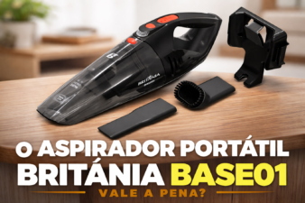aspirador portátil Britânia BASE01 sem fio com acessórios para limpeza de carro e casa